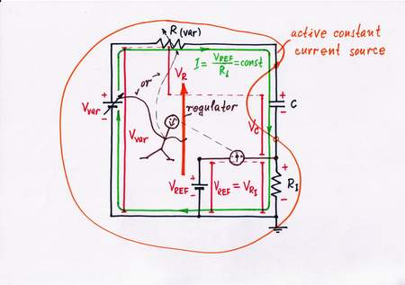 Electrical remedy 8: Tne best idea is to monitor the current I while change the resistance R or the voltage V (i.e. to apply a negative feedback). Click to view full-size picture.