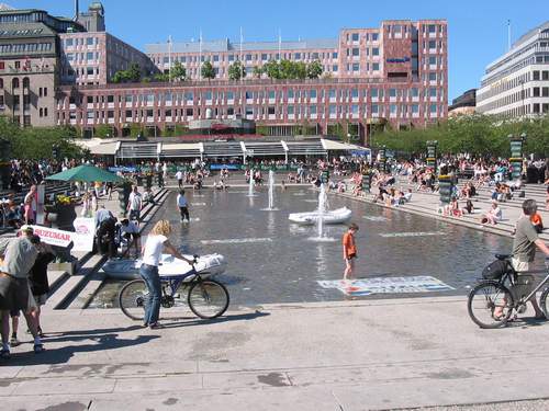 It was so warm that people were going into the ponds.