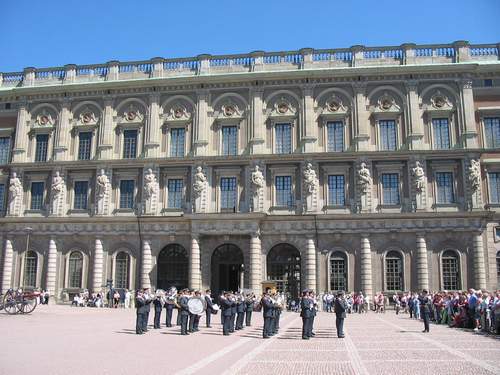 We were observing a ceremony before the Royal castle...