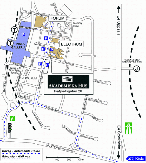 Kista is a town 10km north to Stockholm city.